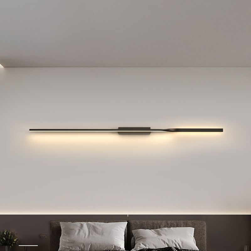 Linear Led Sconce Light Fixture Contemporary Metal Wall Light Fixture for Bedroom