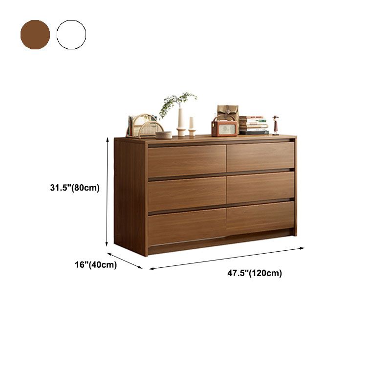 16" D Storage Chest Modern Wood Storage Chest in White and Brown