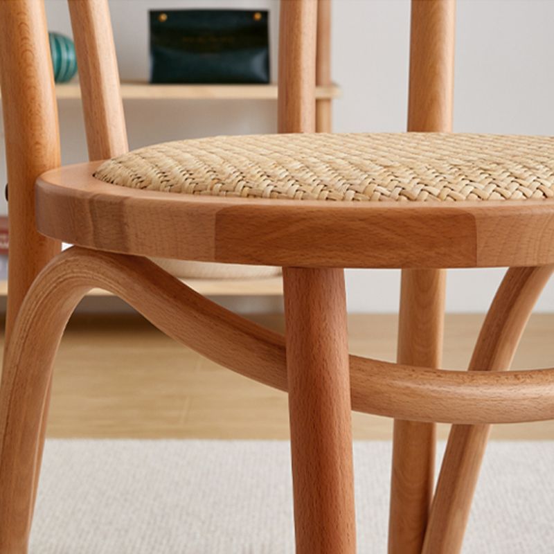 Les chaises contemporaines en hêtre massif ont placé les chaises de salle à manger de cuisine arrière de Windsor