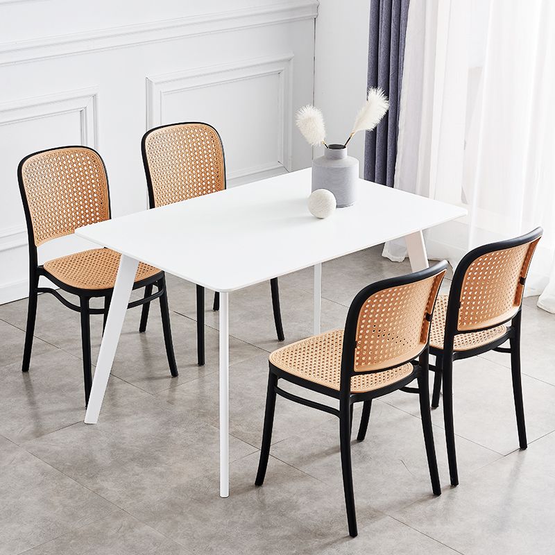 Modern Backrest Armless Counter Stool Plastic Hight Stool for Coffee Shop