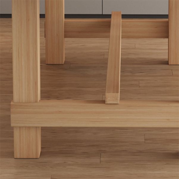 Modern Dining Set Rectangular Natural 1/4/5 Pieces Trestle Dinette Set