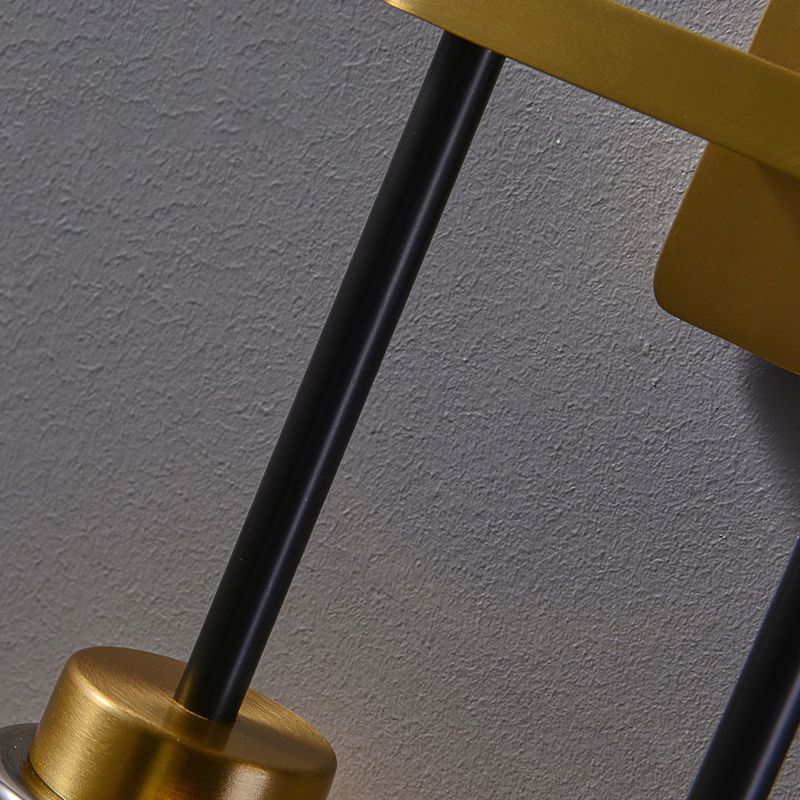 Glass Black and Gold Wall Sconce in Modern Luxury Style Copper Cylindrical Wall Lamp for Bedroom