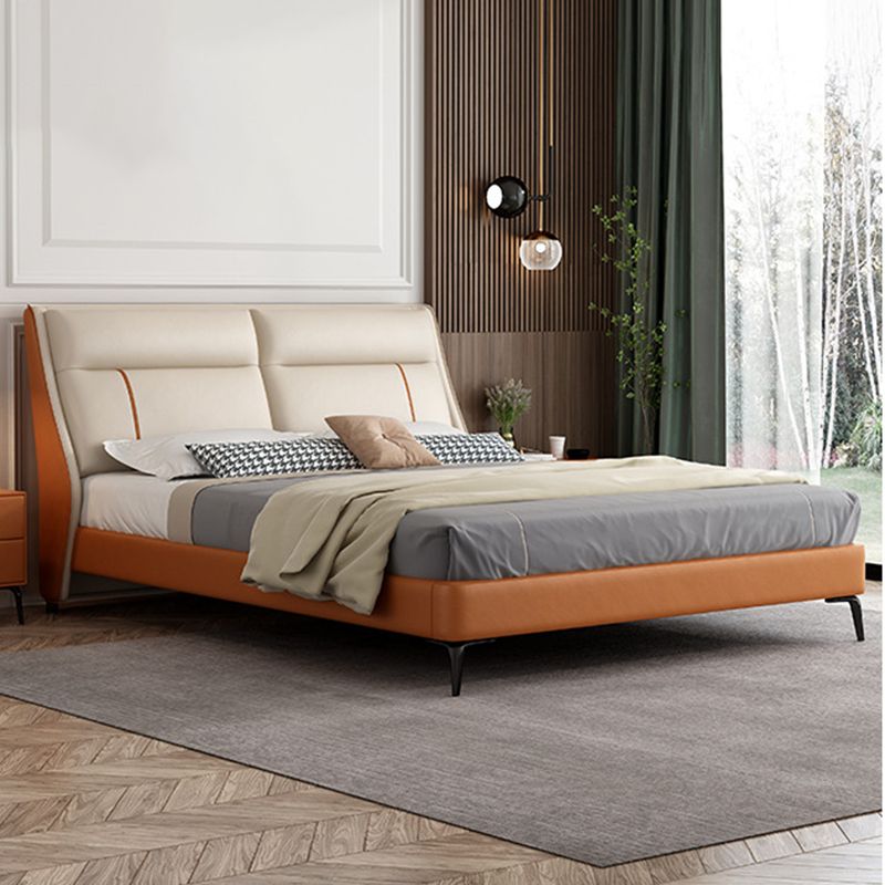 Glam Solid Wood Mattress Included with Headboard Panel Rectangular Bed Frame
