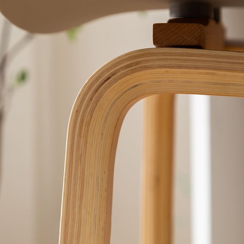 Barhocker im skandinavischen Stil, Holzbeine, PP-Schalensitz für Restaurantbar