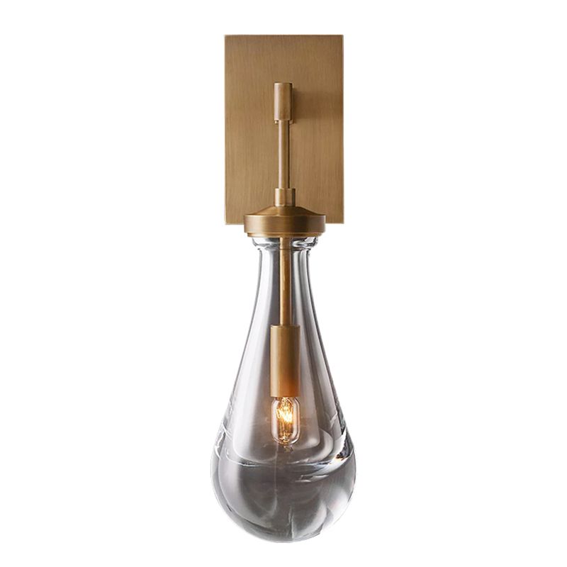 Iluminación montada en la pared de lágrima simplicidad estilo lámpara de pared de vidrio montado en la pared