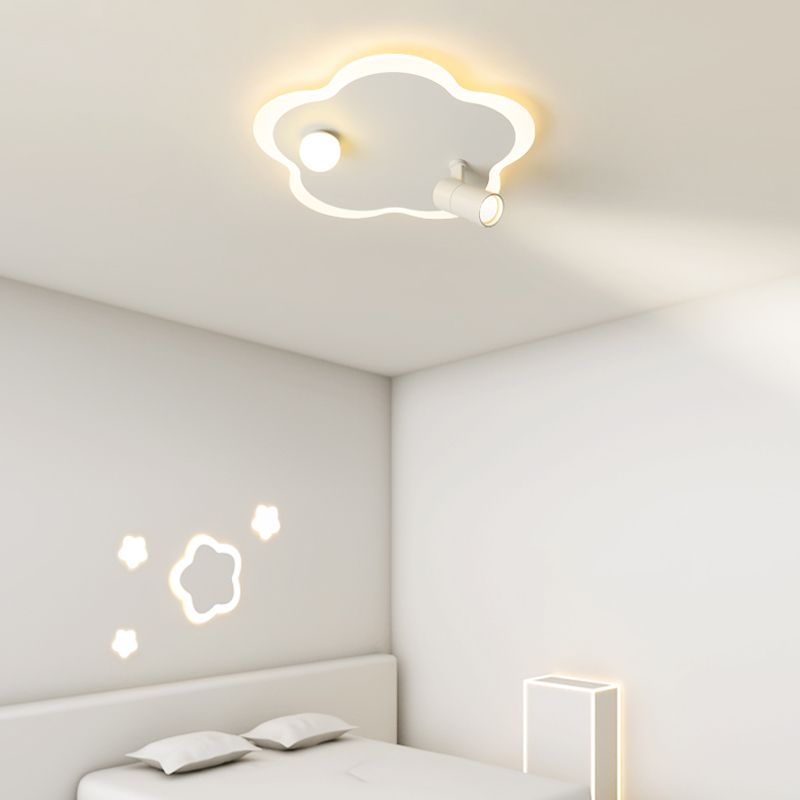 Lampada da soffitto bianca a forma di fiore Lampada da soffitto a LED con faretti