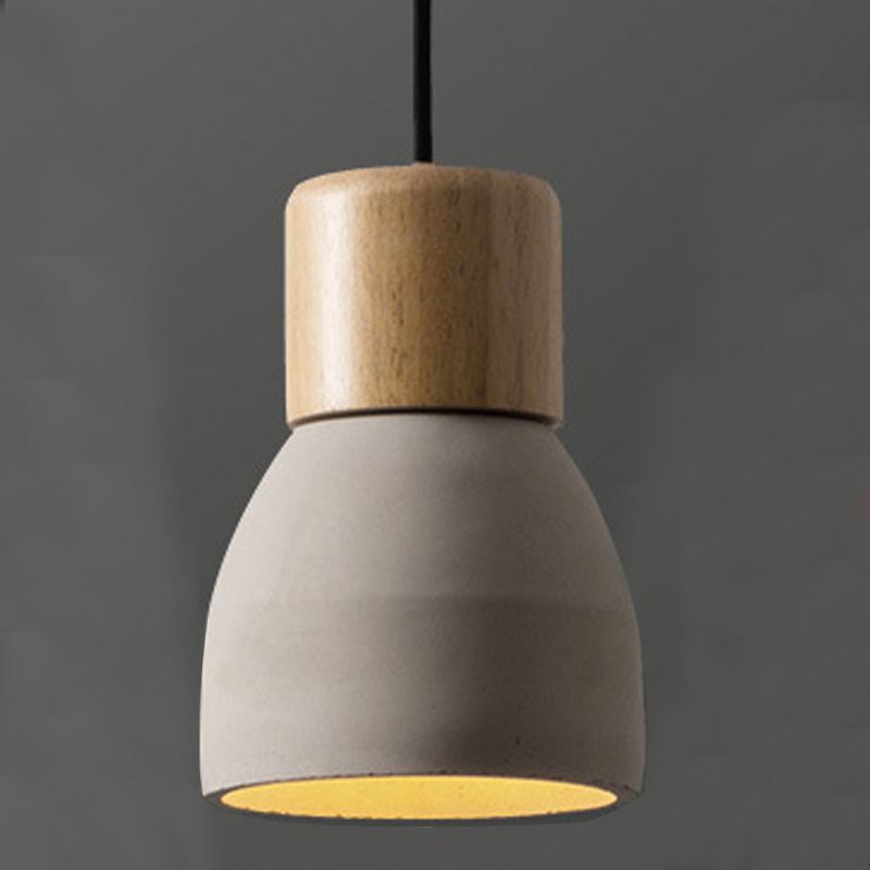 Modern artistico a sospensione singolo a sospensione a sospensione geometrica con tonalità di cemento