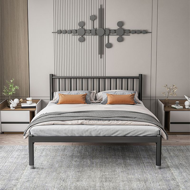 Metal Contemporary Standard Bed with Metal Legs Bed Frame with Headboard