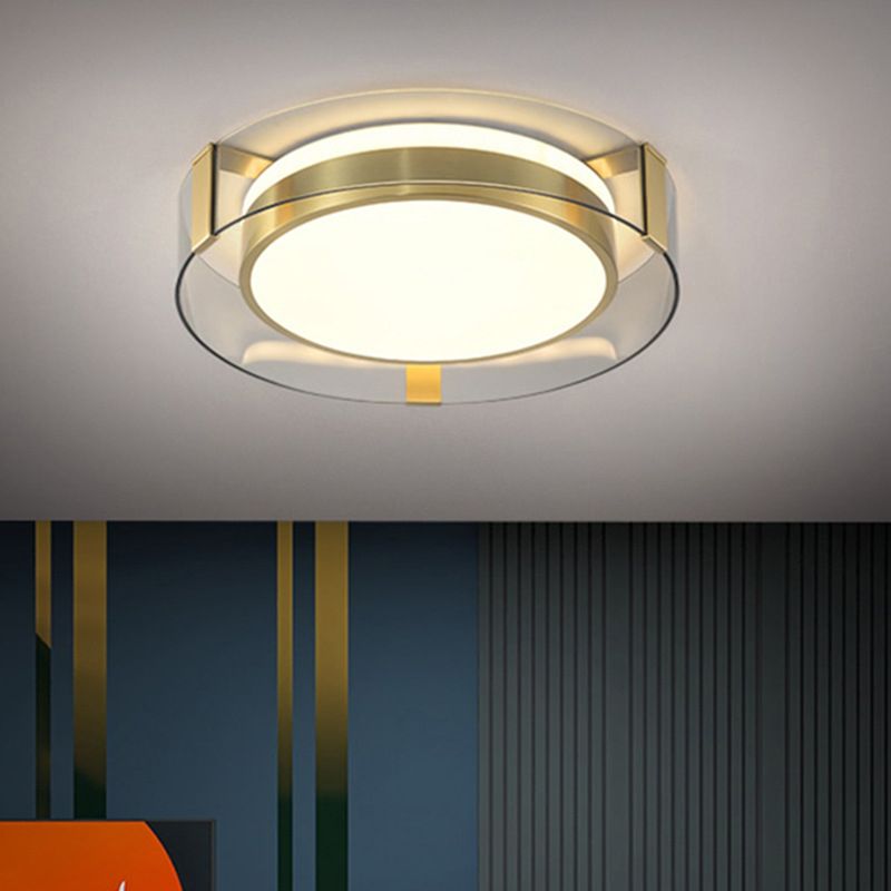 Lampada da soffitto a incasso rotonda in metallo stile moderno a 1 luce