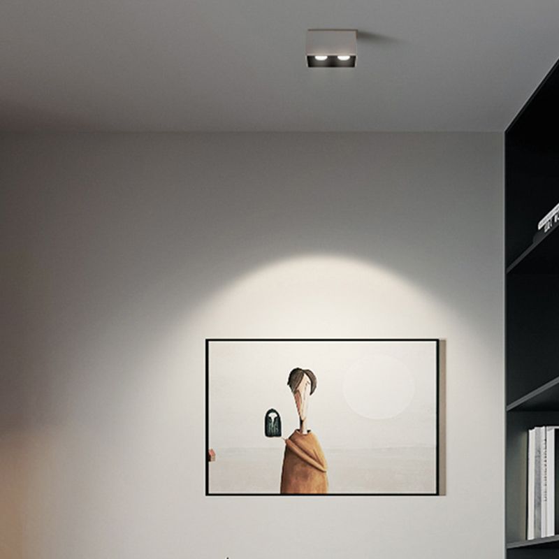 Metal Rectangle Flush Mount Lamp Modern Flush Ceiling Light Fixture
