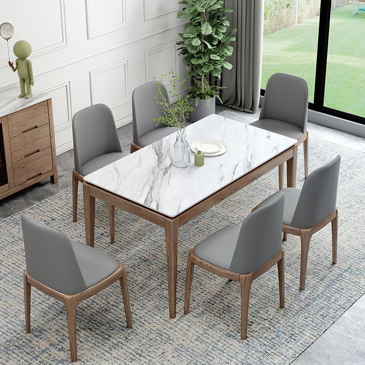 Midcentury Style Dining Room Collection Stone 4 Legs Dining Site Table