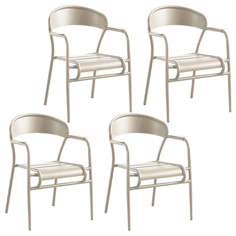 1/4/5 Pcs Metal Beige Bistro Set Contemporary Bistro Table Set