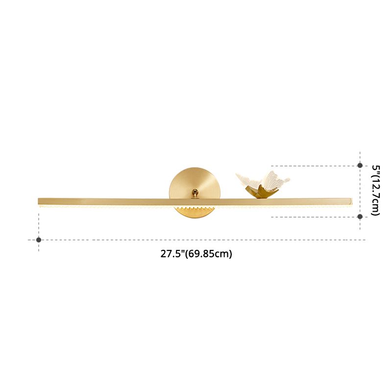 Minimaliste moderne à vanité murale rationalisée Lumières Copper Vanity Wall Lighttures pour salle de bain