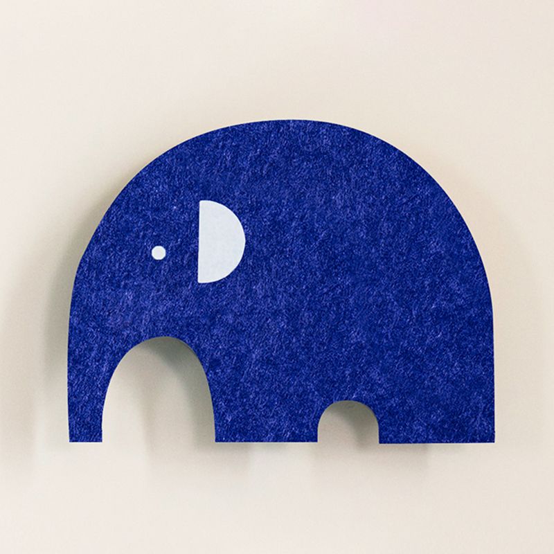 Cartoon Animal LED Sconce Lamp Polyester Children's Bedroom Wall Light Fixture