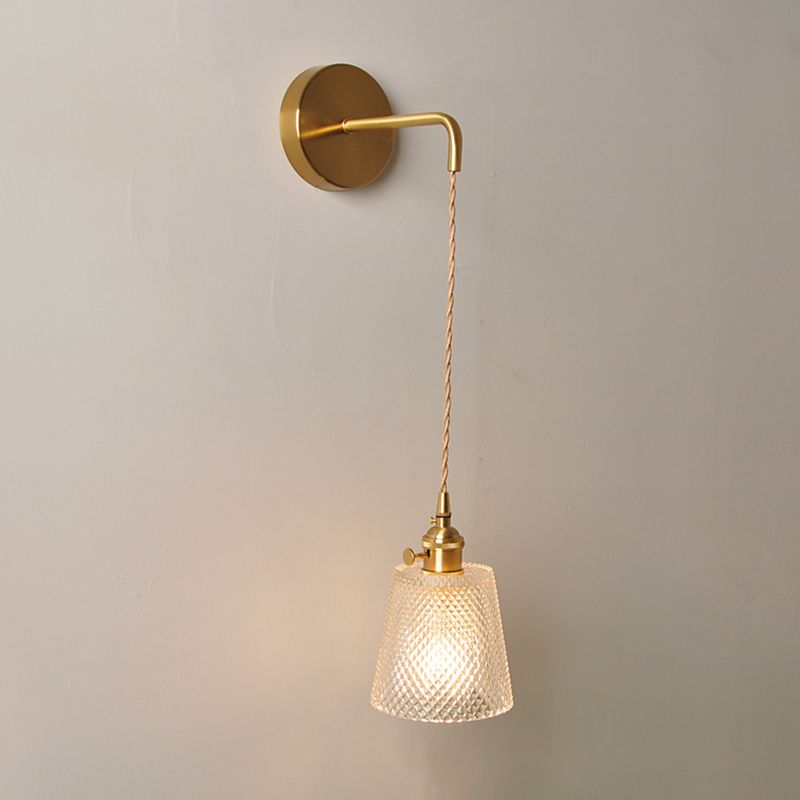 Modern Simple Wall Mounted Lamp Glass Wall Sconce for Living Room