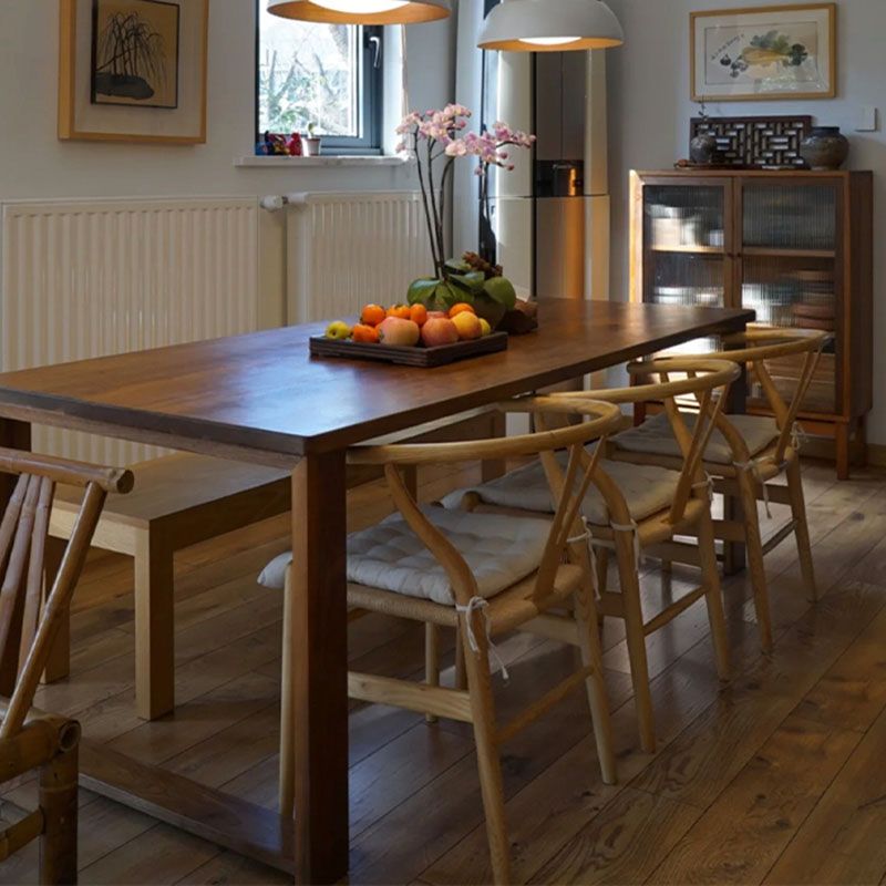 Simplicity Style Dining Room Table Brown Table for Home Kitchen