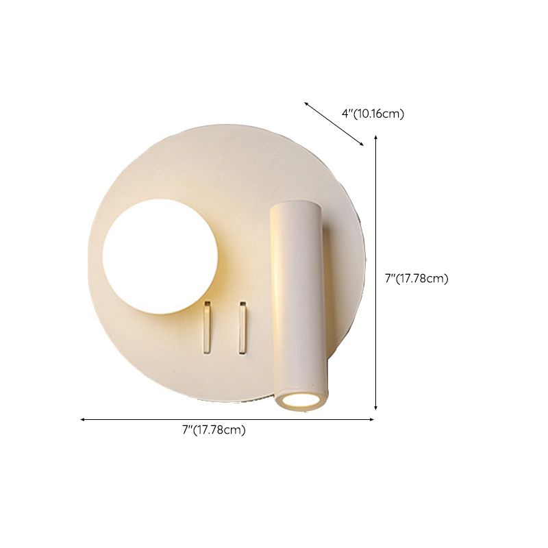 2-Light White Modern Wall Mounted Sconce Unique Wall Light for Living Room