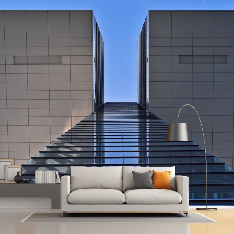 City Building Modern Mural Decoration Sitting Room Wall Covering, Custom Size Available