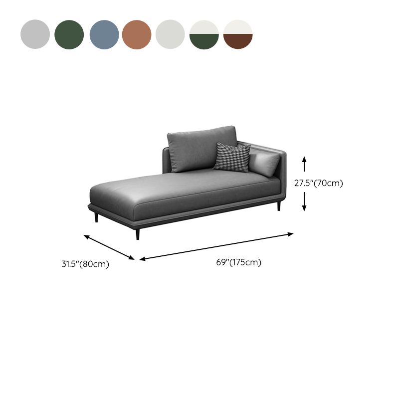 Nordic Chaise Lounge Cushioned Chaise Lounge Chair with Pillow Top Arms