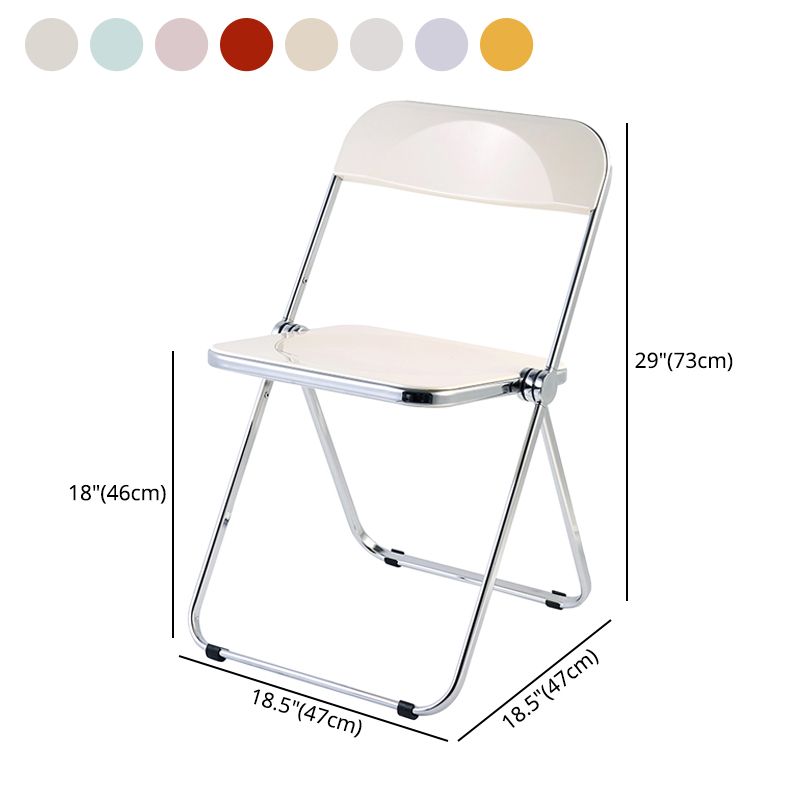 Chaise latérale pliante sans bras de style contemporain, chaise d'appoint simple à dossier ouvert