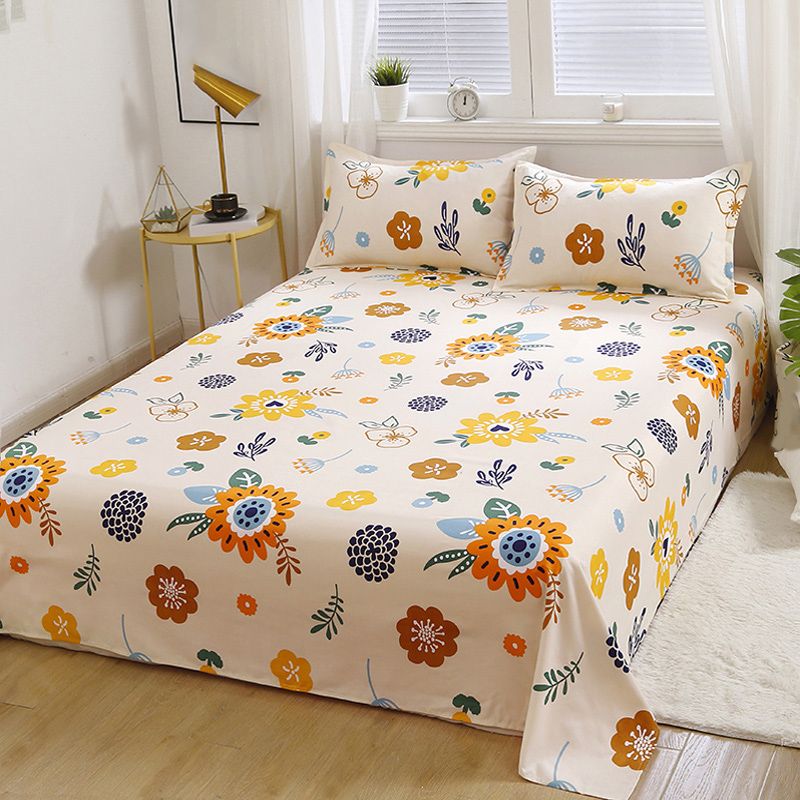 Twill Printed Bed Sheet Fade Resistant Breathable Polyester Sheet