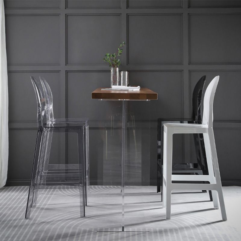 Modern Solid Wood Acrylic Base Bar Table for Kitchen Dining Room