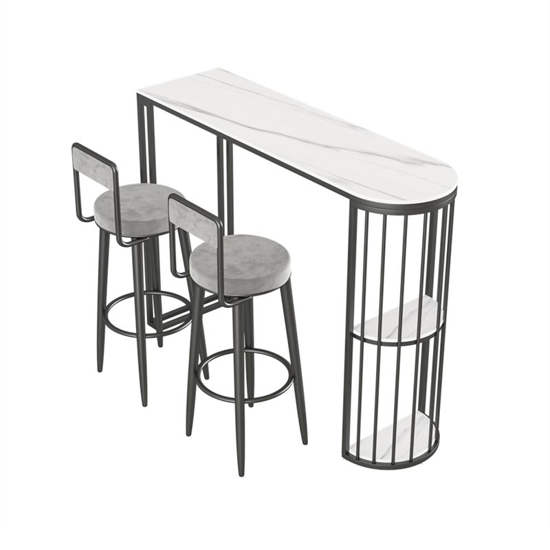 Contemporary Style 1/2/3/4 Pieces Specialty Stone Bar Table Set for Living Room