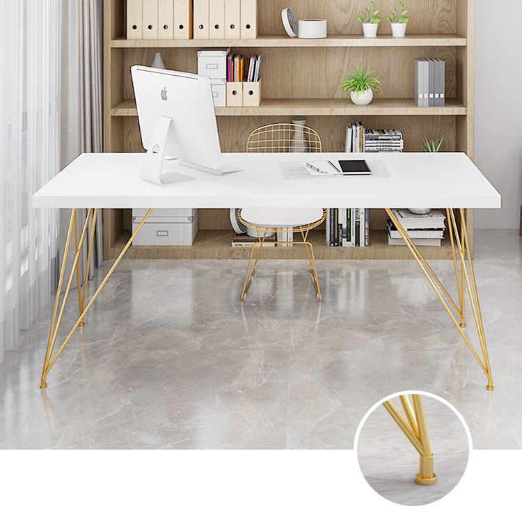 29.53" Tall Glam Office Desk Rectangular Writing Desk with 4 Legs