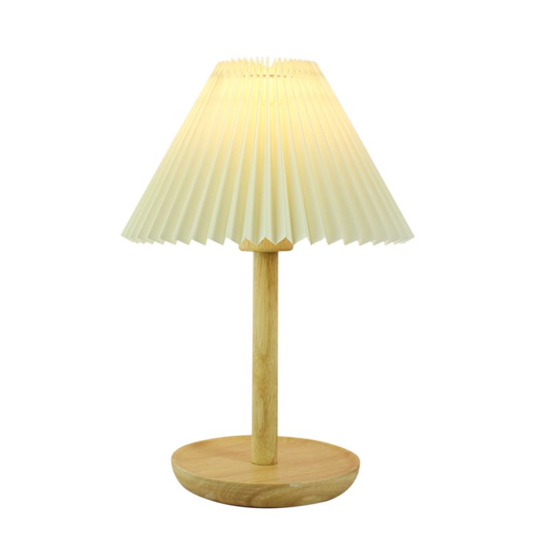 Tabla de sala de estudio plegada tela ligera de lectura de niños de 1 bombilla con base de madera en gris/blanco/gris oscuro