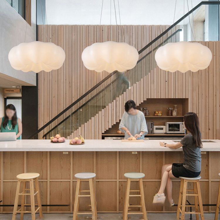 Nordic Minimalist Cloud Chandelier Lamp Resin Hanging Pendant Lights for Living Room