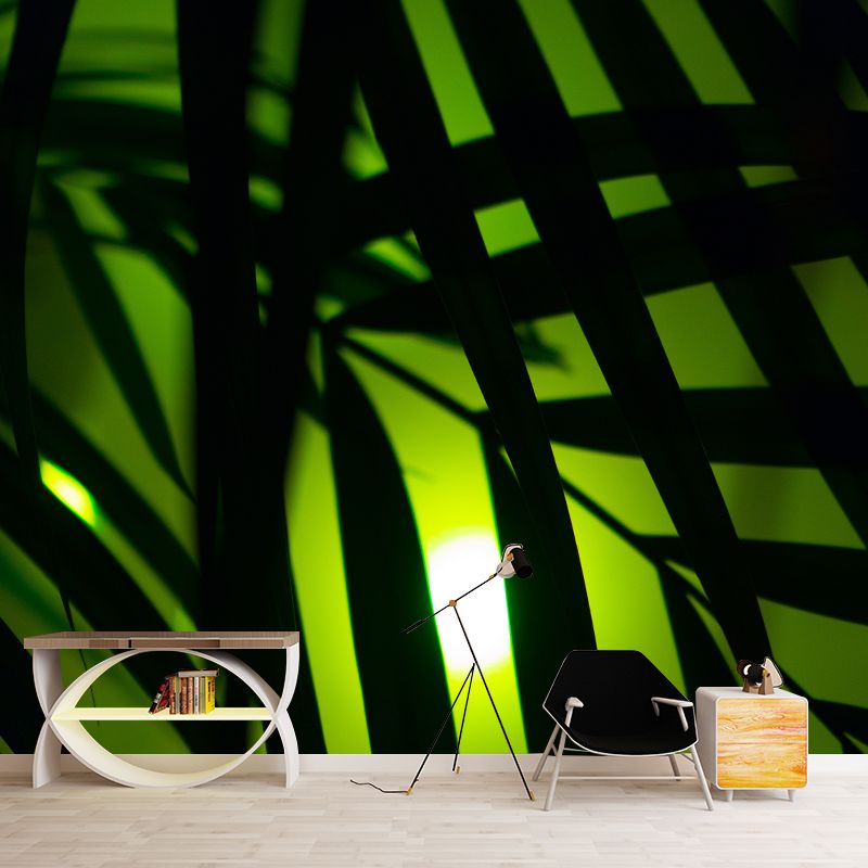 Environmental Wall Mural Wallpaper Leaves Photography Living Room Wall Mural