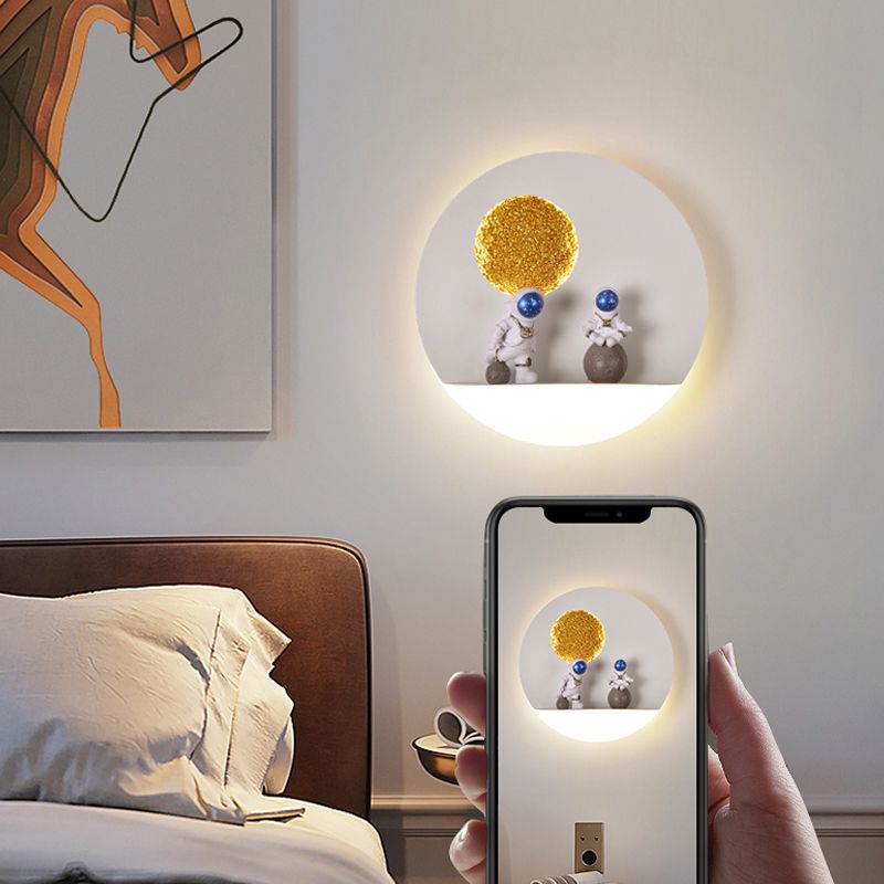 Modern Style Geometric Wall Mounted Light Metal 1 Light Wall Lighting Ideas