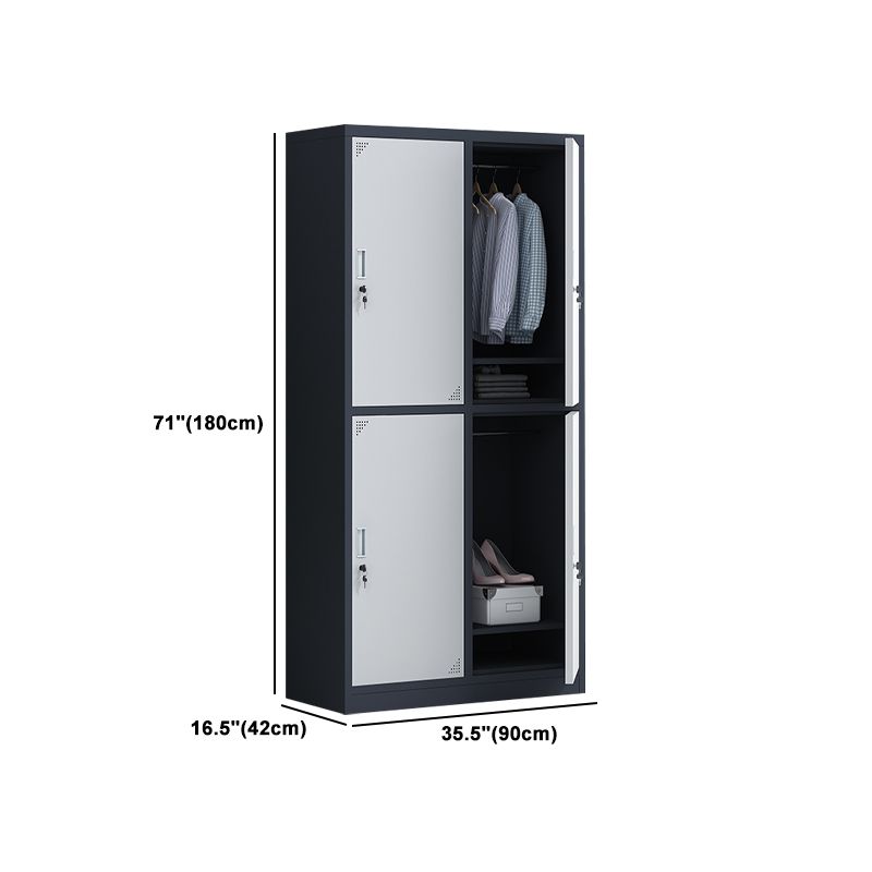 Hinged Contemporary Wardrobe Armoire Metal Wardrobe Cabinet for Home