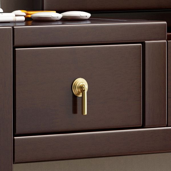 Traditions Rubberwood Vanity Set with Mirror 15.75"" Wide Brown Vanity