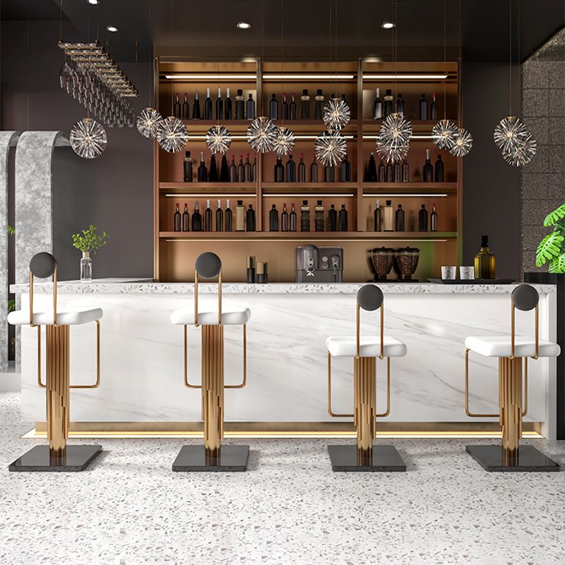 Low Back Counter Bar Stool Glam Armless Counter Chair for Restaurant