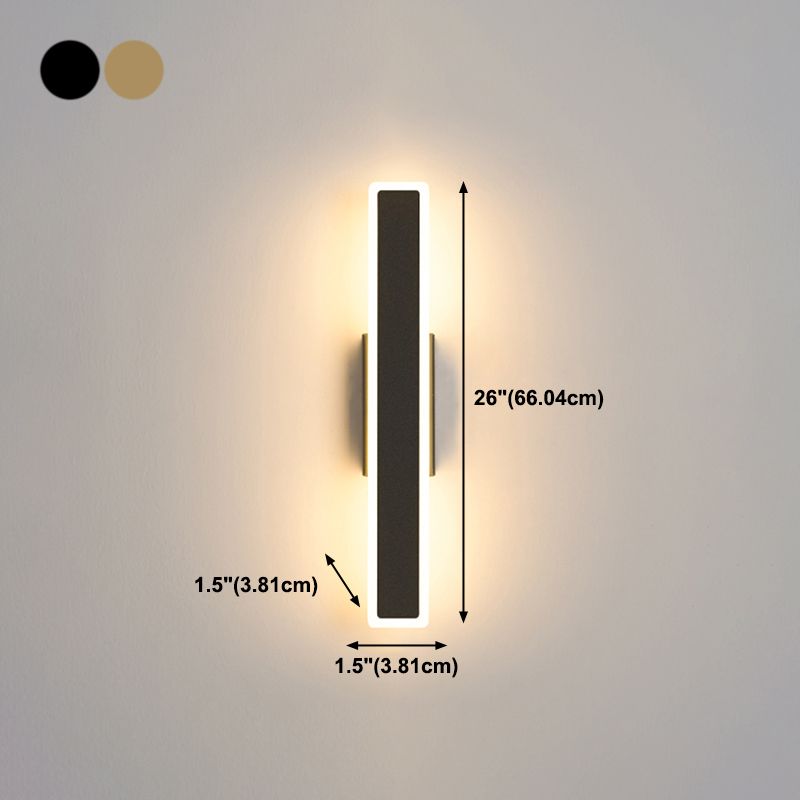 Forme de rectangle Lumières murales en métal moderne luminaires muraux de style moderne