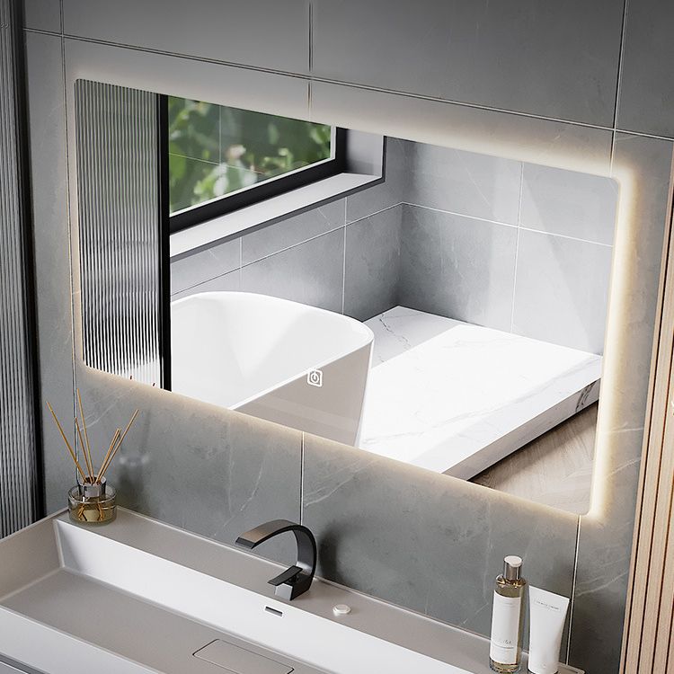 Contemporary Vanity Sink Wooden Wall-Mounted Bathroom Vanity Cabinet in Gray