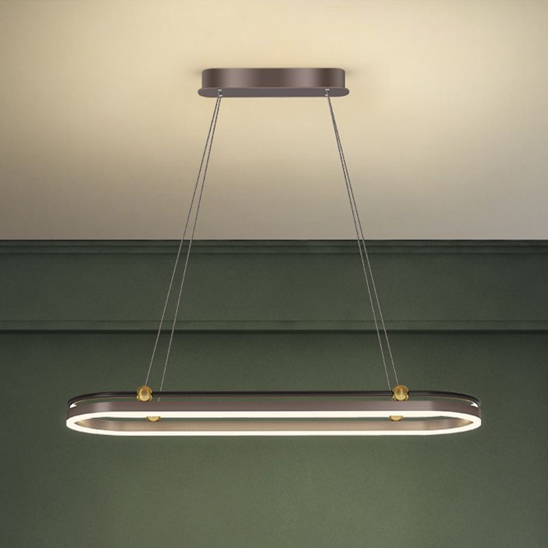 Geometric Contemporary Simple Island Light Acrylic Shade Hanging Light for Dining Room