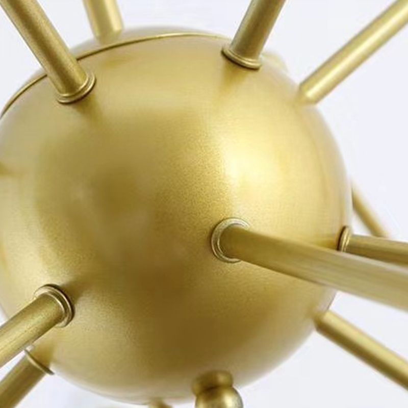 Spider hanger verlichtingsarmaturen Moderne multidichte gouden kroonluchter lamp voor restaurant