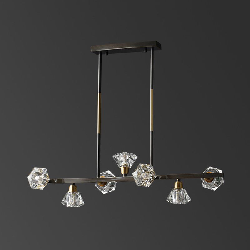Torpedo Hanging Island Lights Ultra-Contemporary Crystal Chandelier Lighting Fixtures for Restaurant