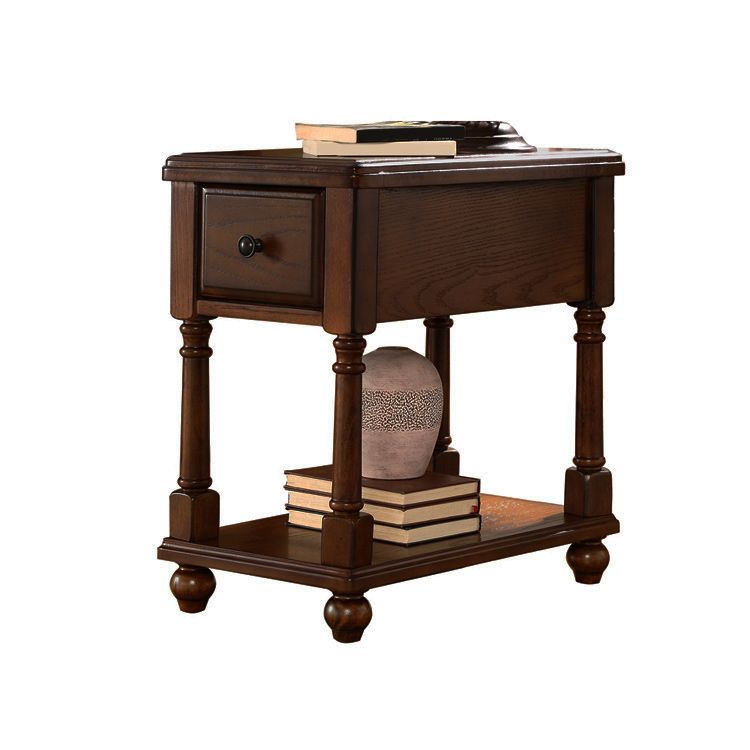 22.8" Tall 4 Legs End Table Contemporary Rectangular Side Table