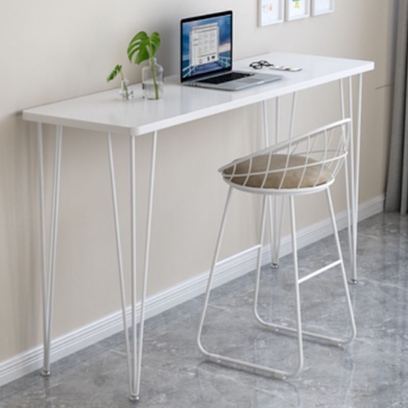 Wood Bar Dining Table Modern Rectangle Bar Table with Four Legs base for Dining Room