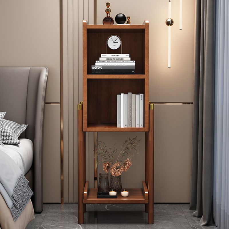 Standard Contemporary Bookcase Wooden Closed Back Bookshelf with Shelves