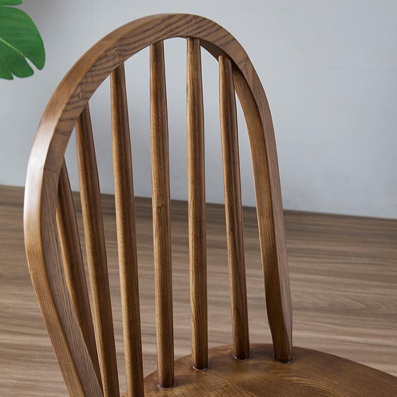Silla de comedor de madera moderna, silla lateral Windsor sin brazos para uso doméstico