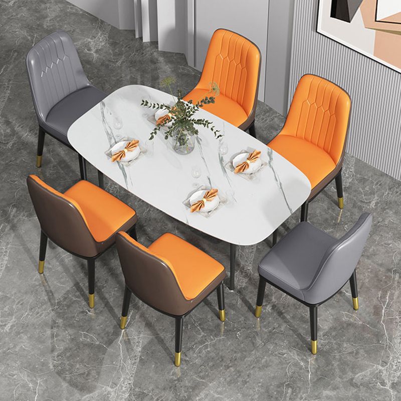 Modern Metal Chair Parsons Kitchen Side Chair for Dinning Room