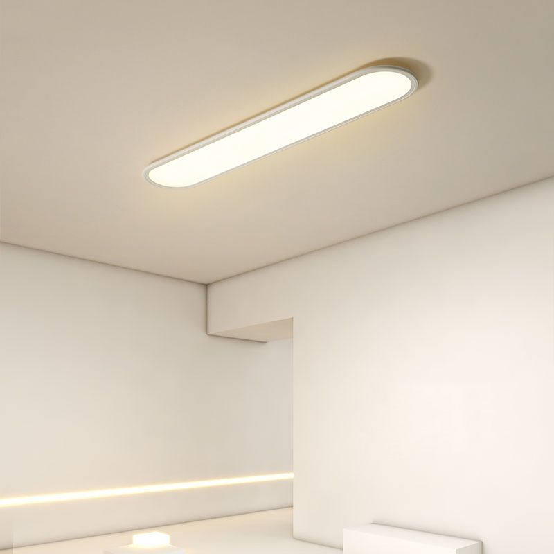 Oval Shape Metal Flush Ceiling Light Modern Style 1 Light Flush Mount Lighting
