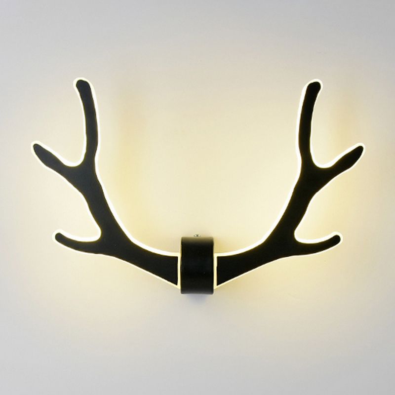 Wooden Antler Wall Sconce Lamp Nordic Style LED Wall Lighting Fixture for Corridor