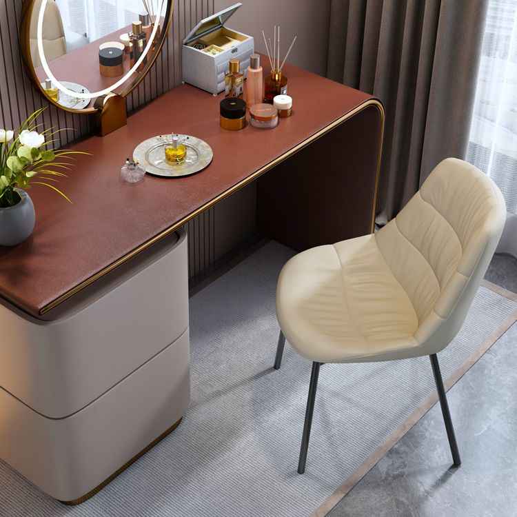 Modern Style Side Chair Leather Parsons Dining Chair for Home