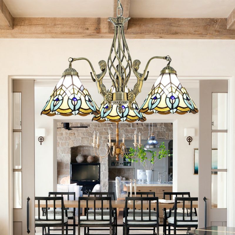 Conola lampada da lampadina a 3 luci bianche con lampada da soffitto a 3 luci con sirena