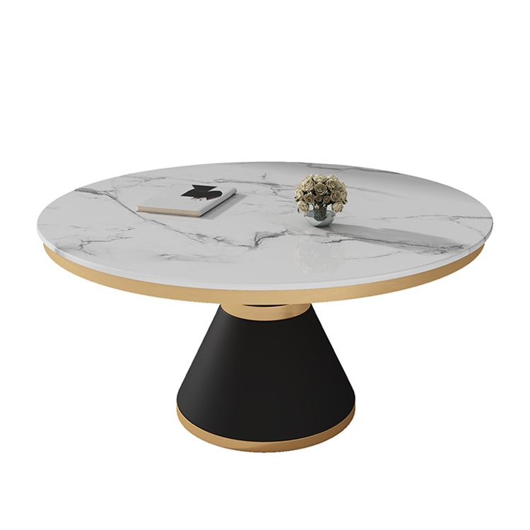 Black and White Dining Table Traditional Luxury Stone and Metal Dining Room Collection